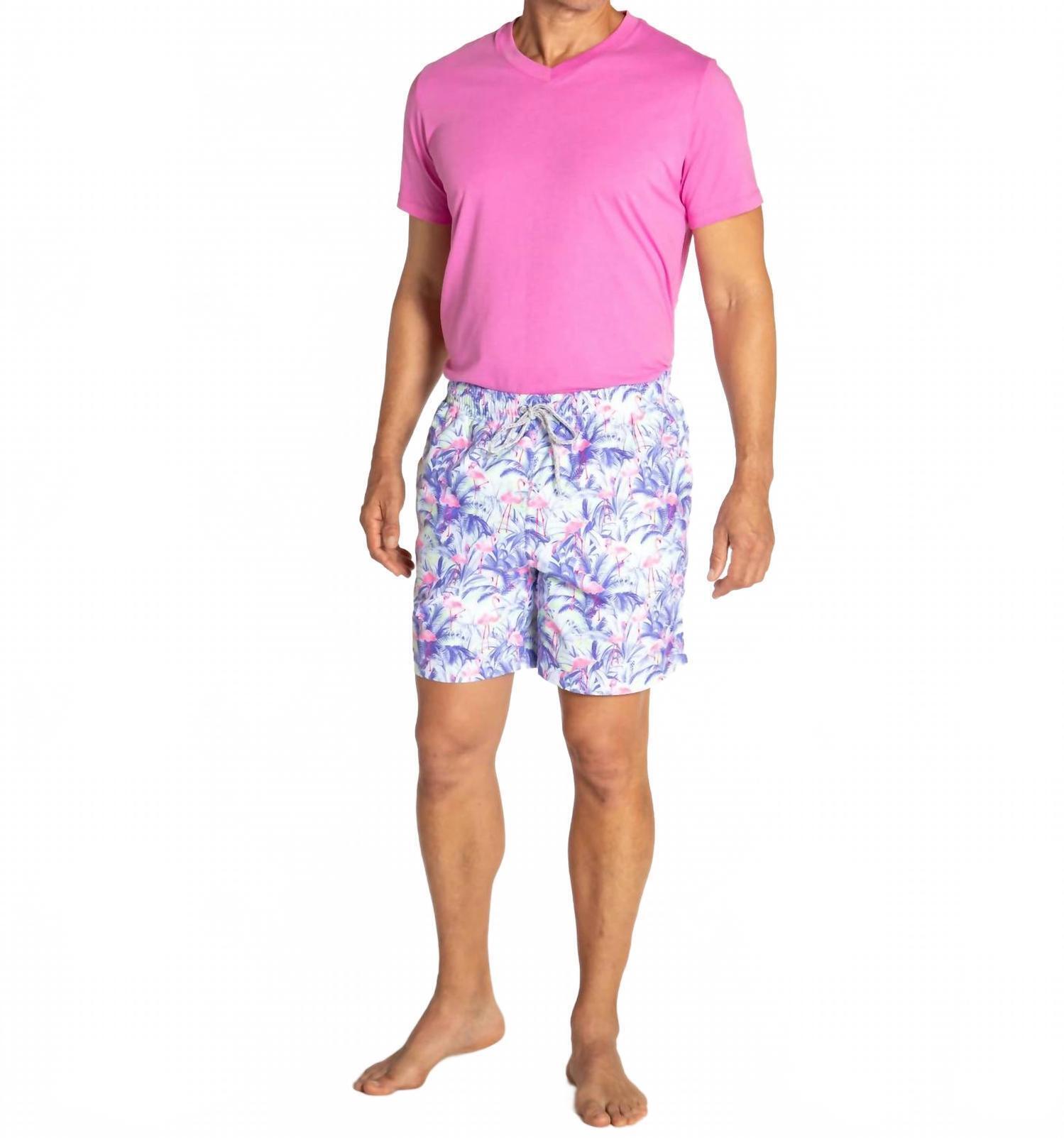 New Michaels Swimwear Mens Swim Trunks In Flamingos Navy